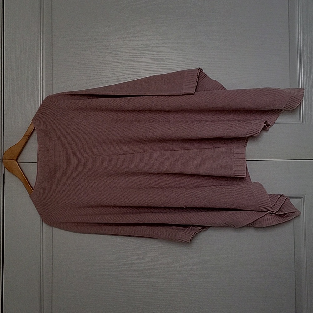 Lululemon Blush Pink Ribbed Knit Poncho Sweater Dress